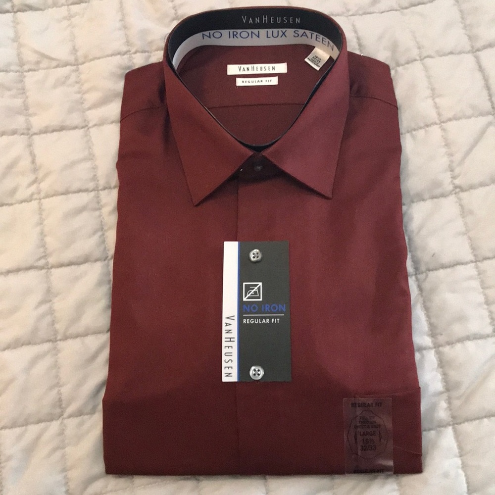Van Heusen Long Sleeve Dress Shirt Cinnamon